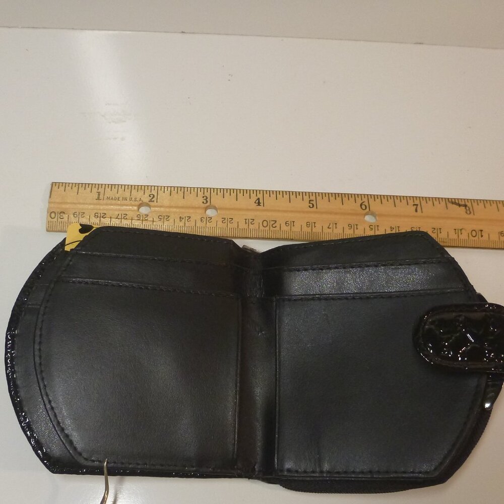 Vintage Black Crocodile-Embossed Leather Wallet - Picture 3 of 9